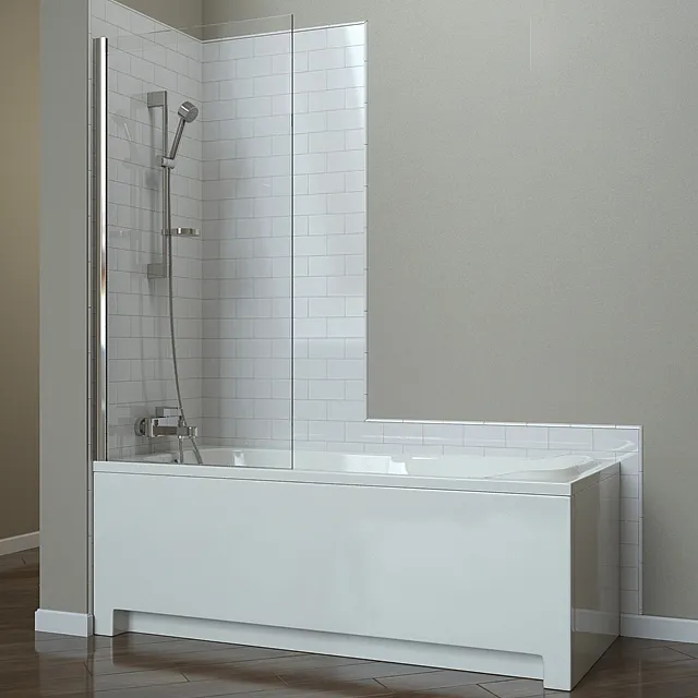 bathroom - SENSA bathtubs with universal panels 3D Model