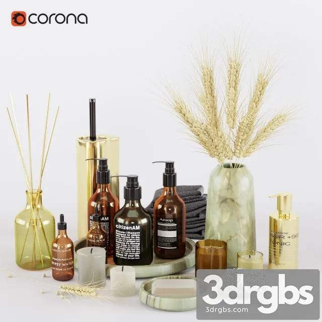 Bathroom Set 00001 3D Model Free