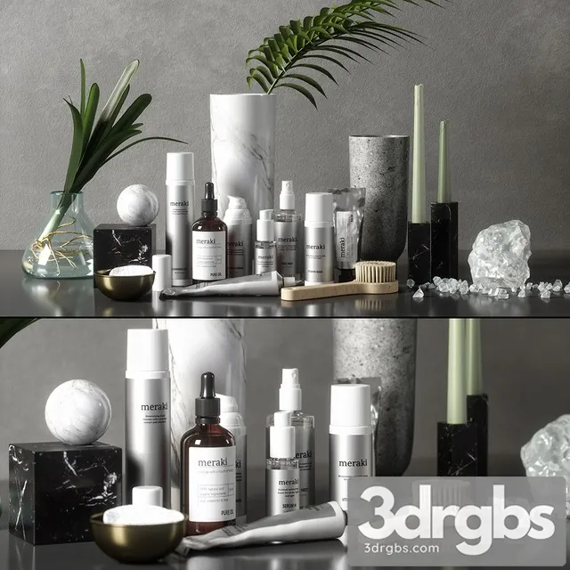 Bathroom Set 002 3D Model Free