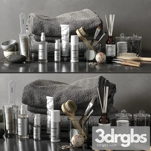 Bathroom Set 04 3D Model Free