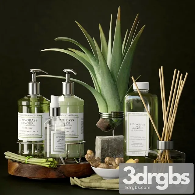 Bathroom Set 1 2 3D Model Free