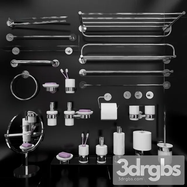 Bathroom Set 1 3D Model Free