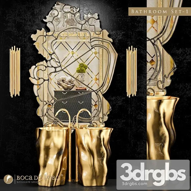 Bathroom Set 1 3D Model Free