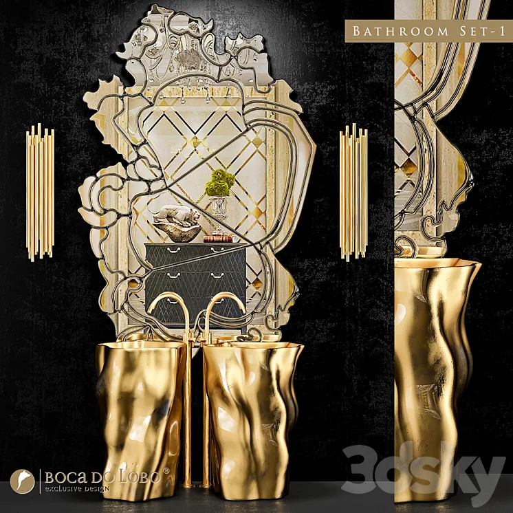 Bathroom Set-1 3D Model Free