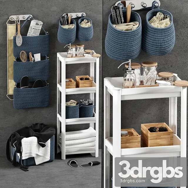 Bathroom Set 2 Ikea 3D Model Free