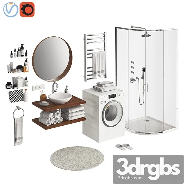 Bathroom Set 2 Part 1 3D Model Free