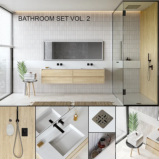 Bathroom set 2 (vray GGX corona PBR) 3D Model