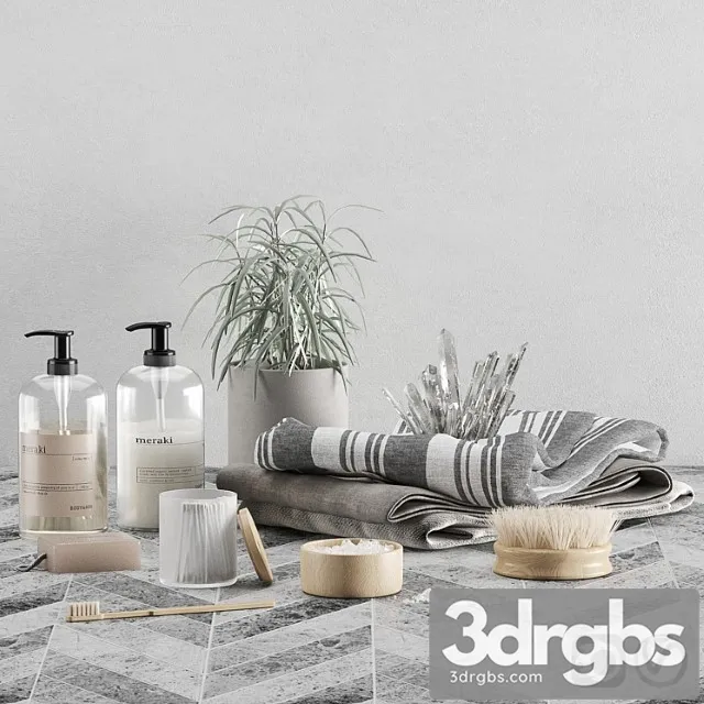 Bathroom Set 7 3D Model Free