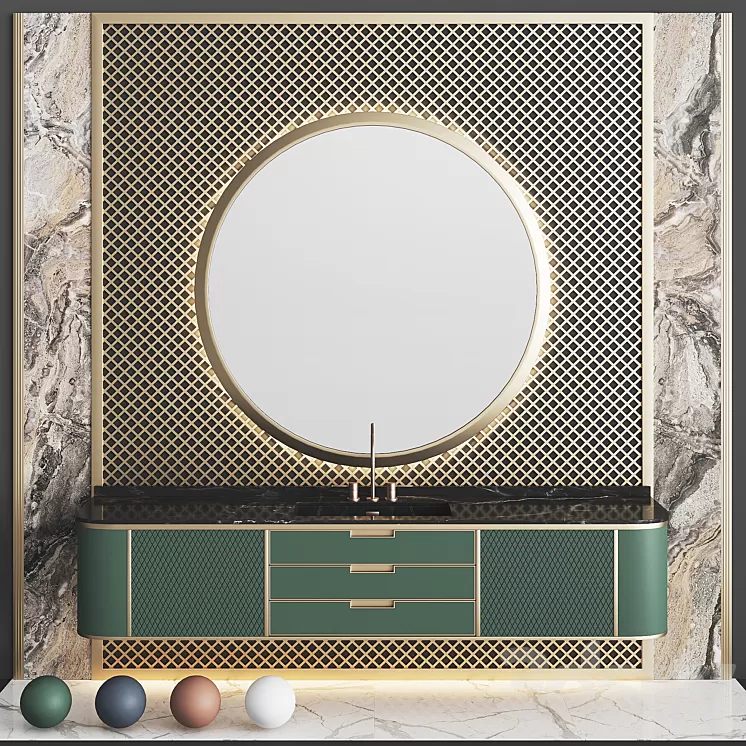 Bathroom Set BS12 3D Model