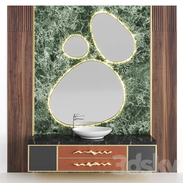 Bathroom Set BS21 3D Model