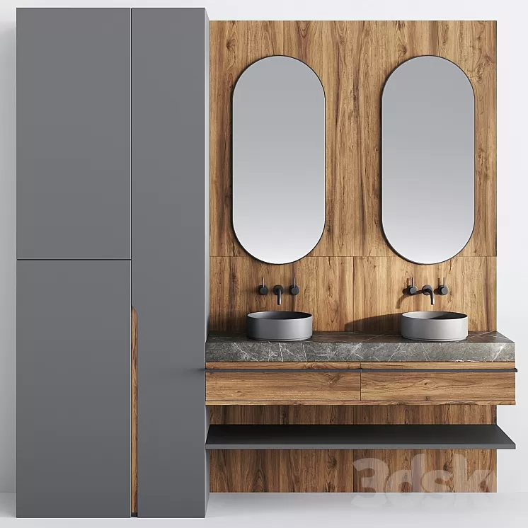 Bathroom Set BS30 3D Model Free