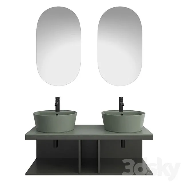 Bathroom set Cielo Multiplo 3D Model