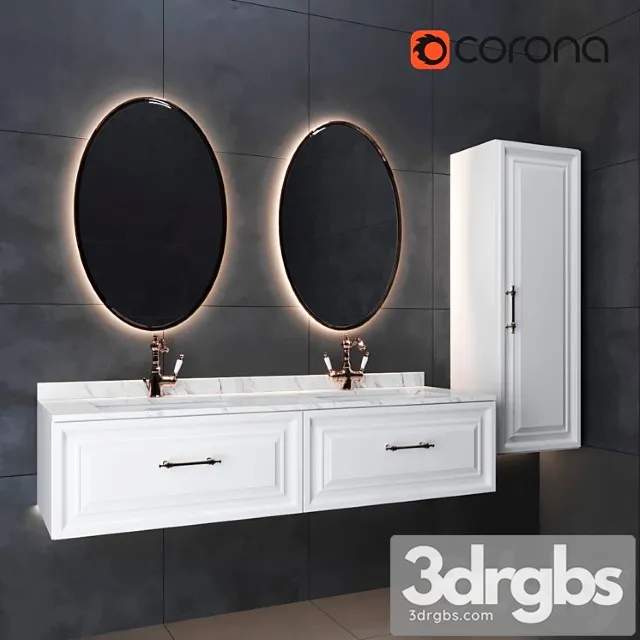 Bathroom Set Classic 3D Model Free