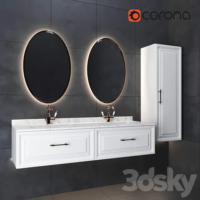 BATHROOM SET CLASSIC 3D Model