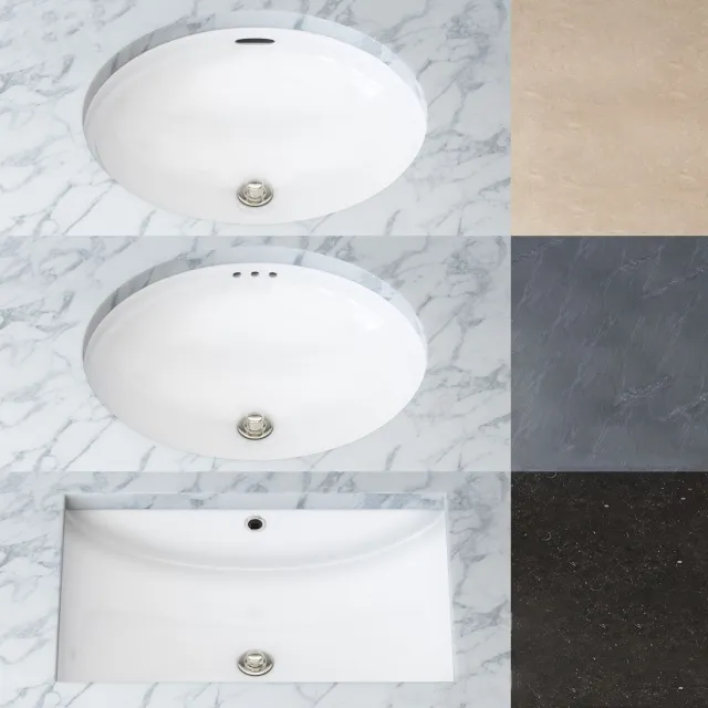 bathroom - Set for bathroom sinks 3D Model