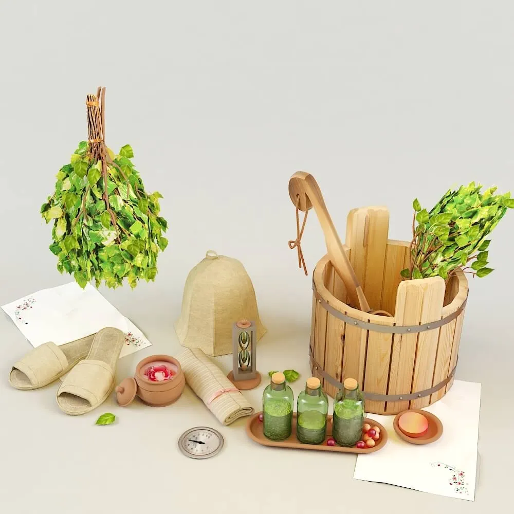 bathroom - Set for sauna 3D Model