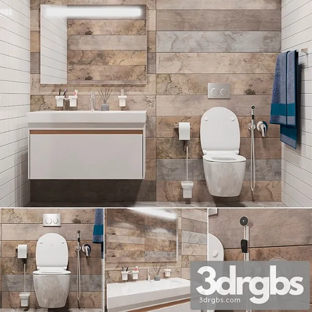 Bathroom Set Part 1 3D Model Free