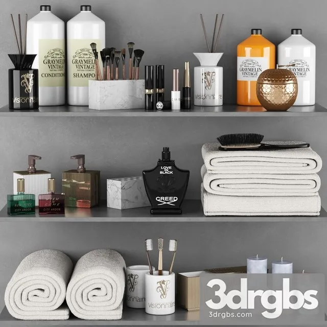 Bathroom Set V001 3D Model Free