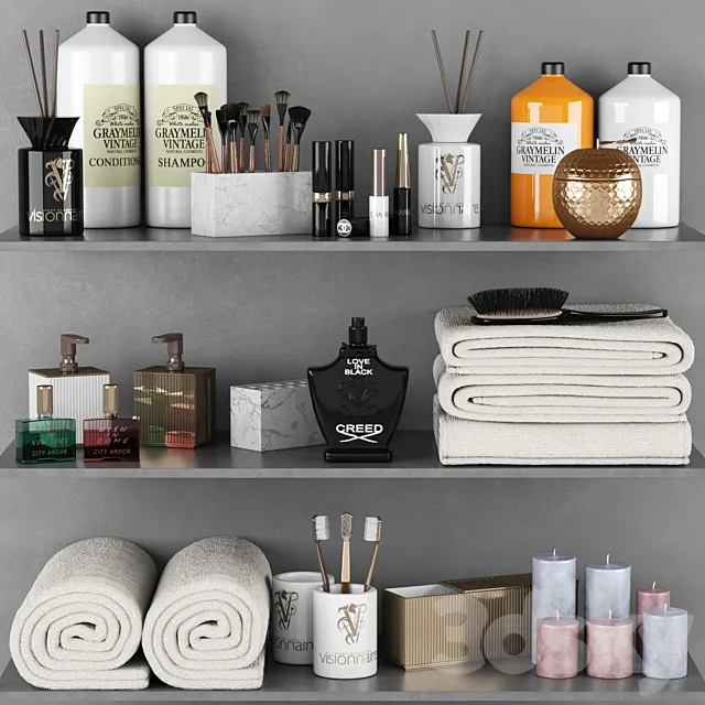 Bathroom set V001 3D Model