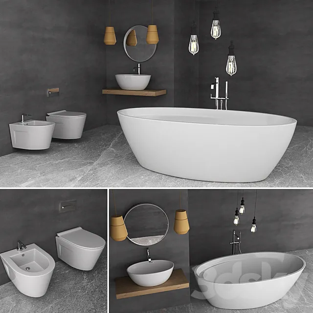 Bathroom Set Wave 3DModel