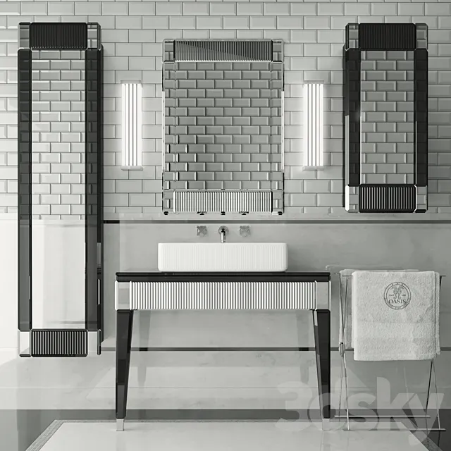 Bathroom set_Oasis Rialto 3D Model