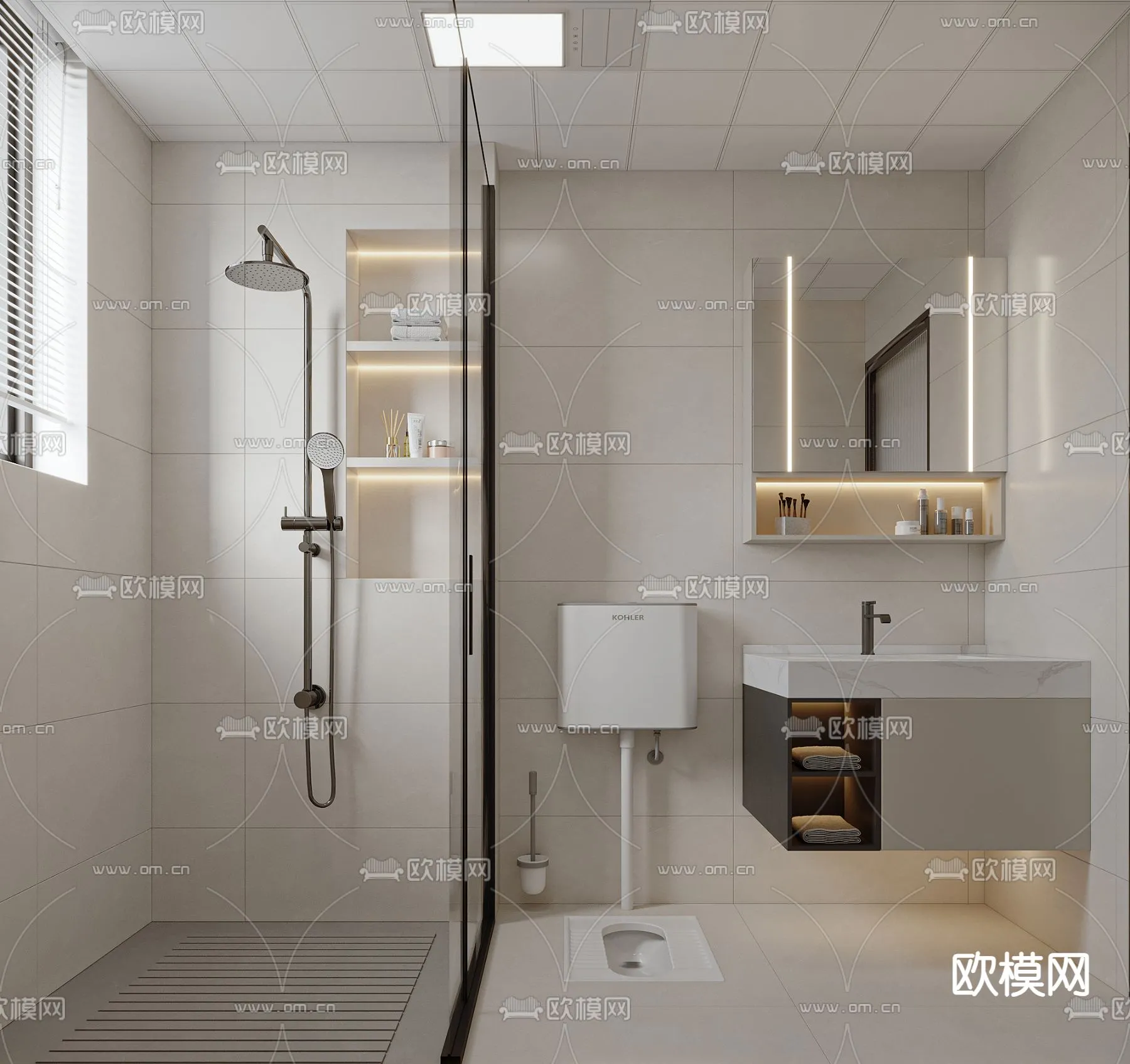 BATHROOM SETS - CORONA - 3D MODEL - 2172