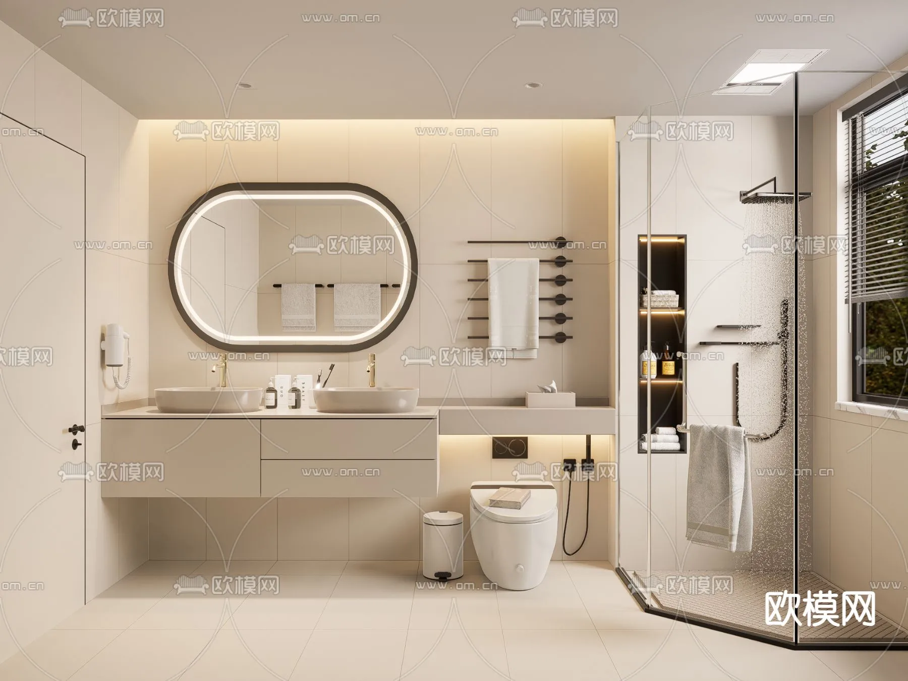 BATHROOM SETS - CORONA - 3D MODEL - 2181