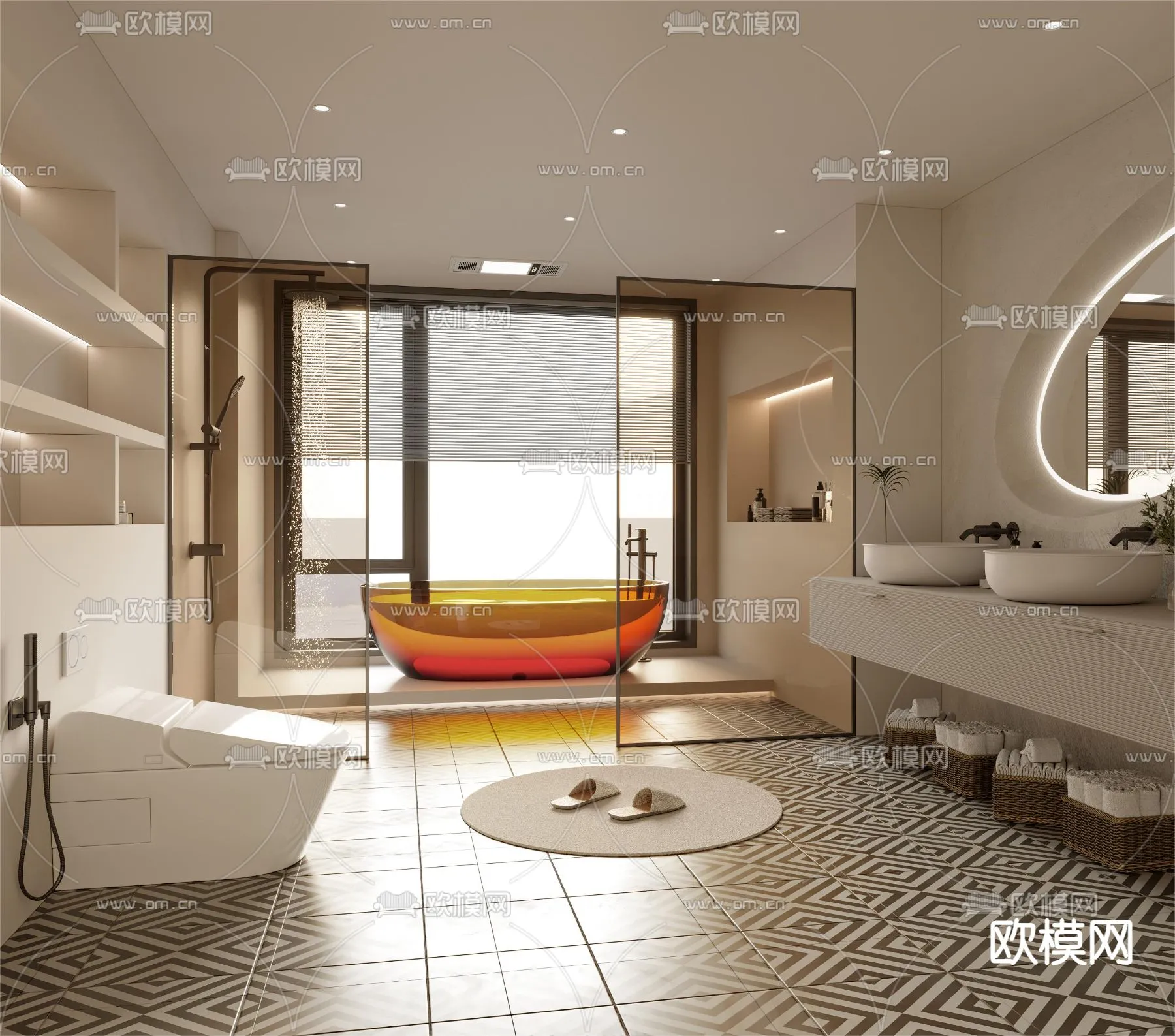 BATHROOM SETS - CORONA - 3D MODEL - 2186