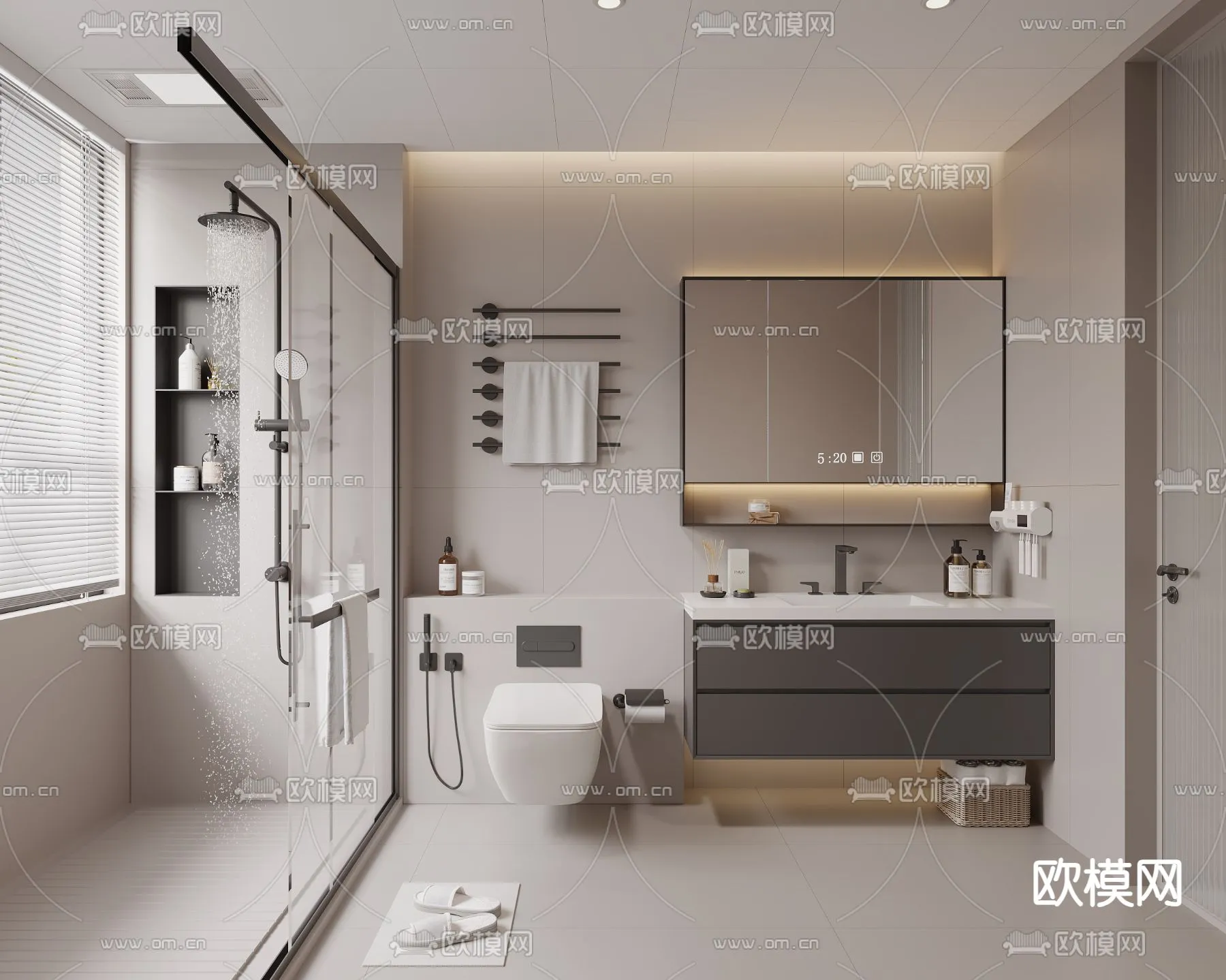 BATHROOM SETS - CORONA - 3D MODEL - 2196