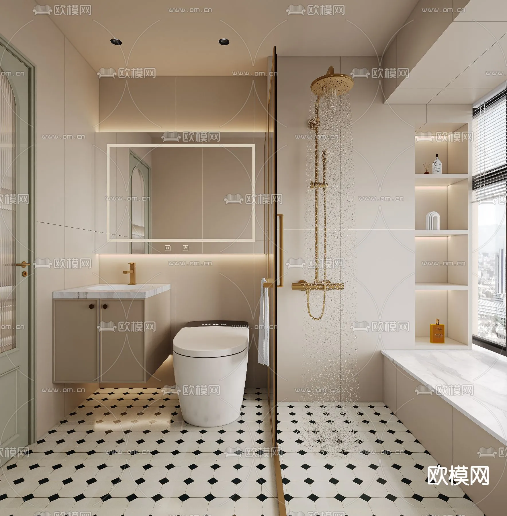 BATHROOM SETS - CORONA - 3D MODEL - 2257