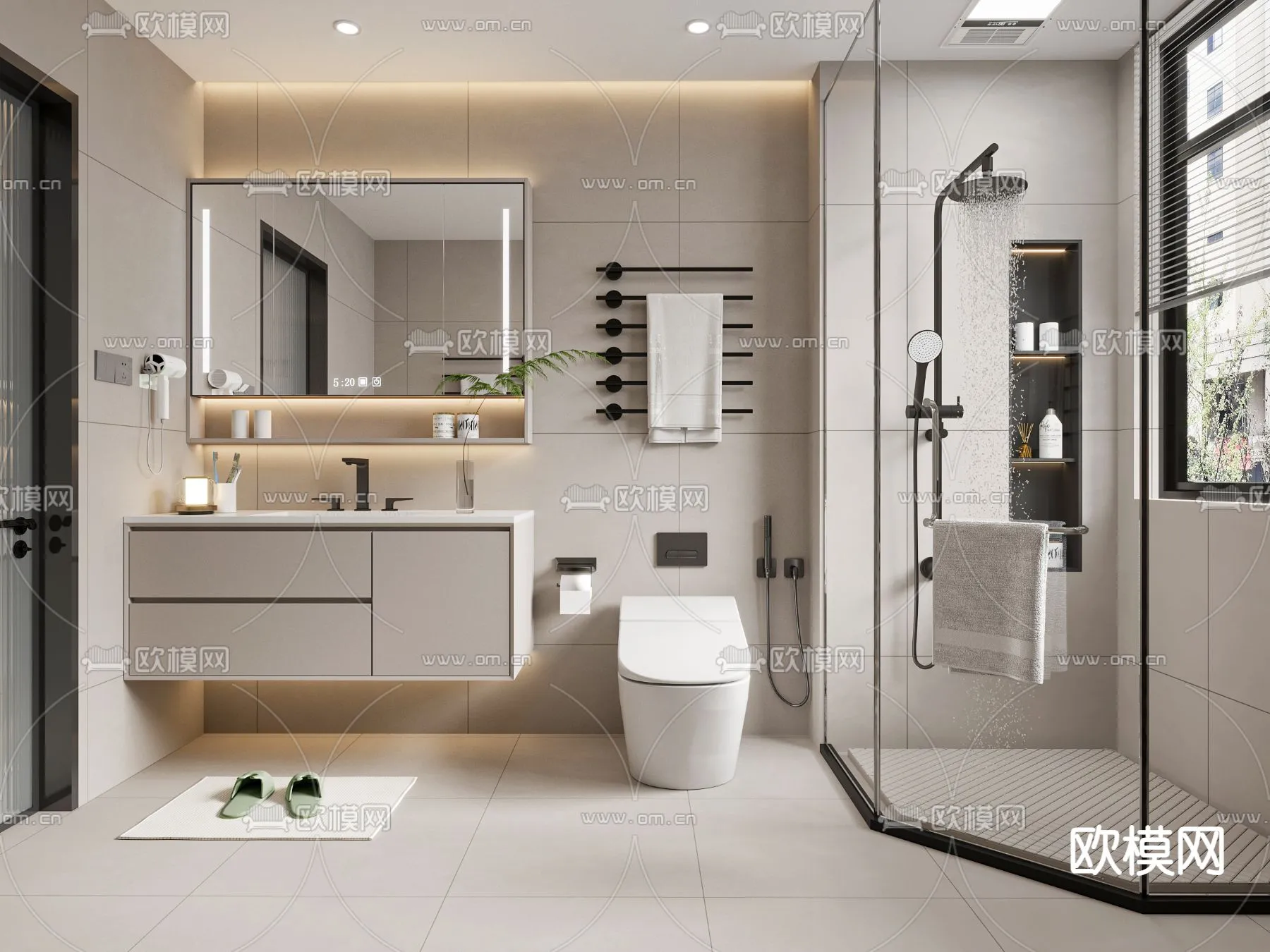 BATHROOM SETS - CORONA - 3D MODEL - 2278