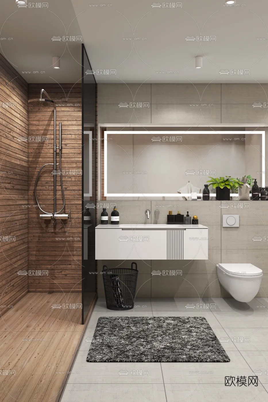 BATHROOM SETS - VRAY / CORONA - 3D MODEL - 2163