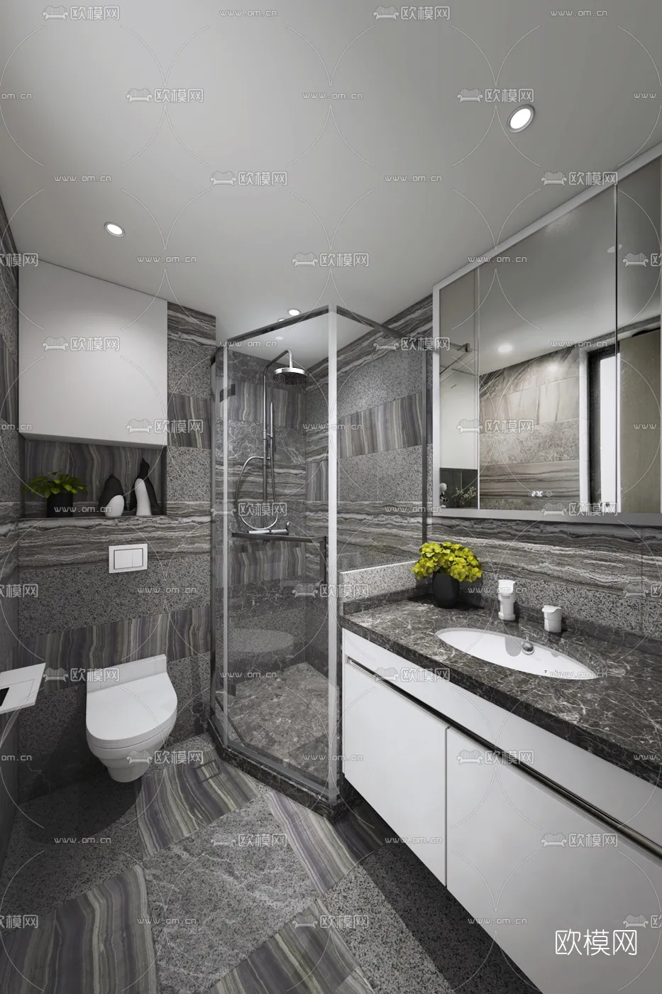 BATHROOM SETS - VRAY / CORONA - 3D MODEL - 2165