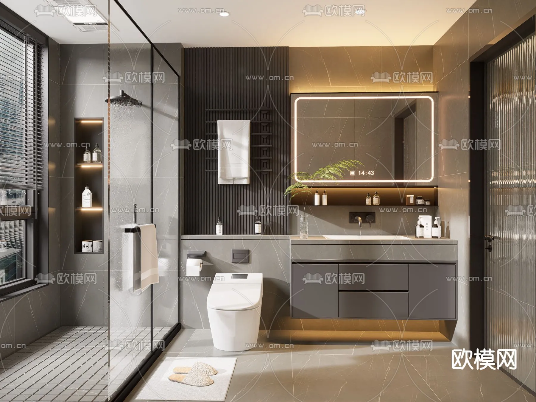 BATHROOM SETS - VRAY / CORONA - 3D MODEL - 2169