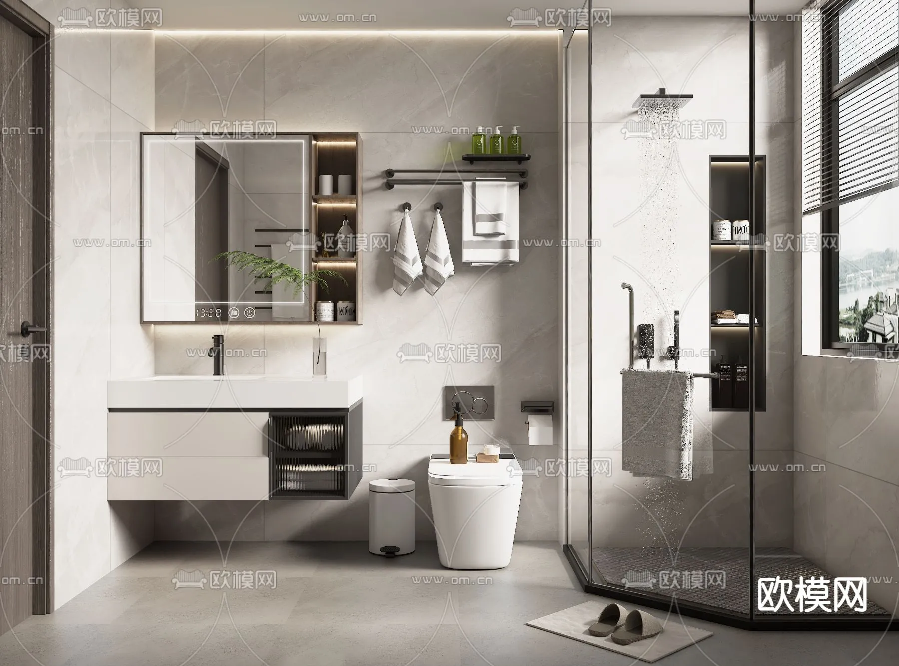 BATHROOM SETS - VRAY / CORONA - 3D MODEL - 2200