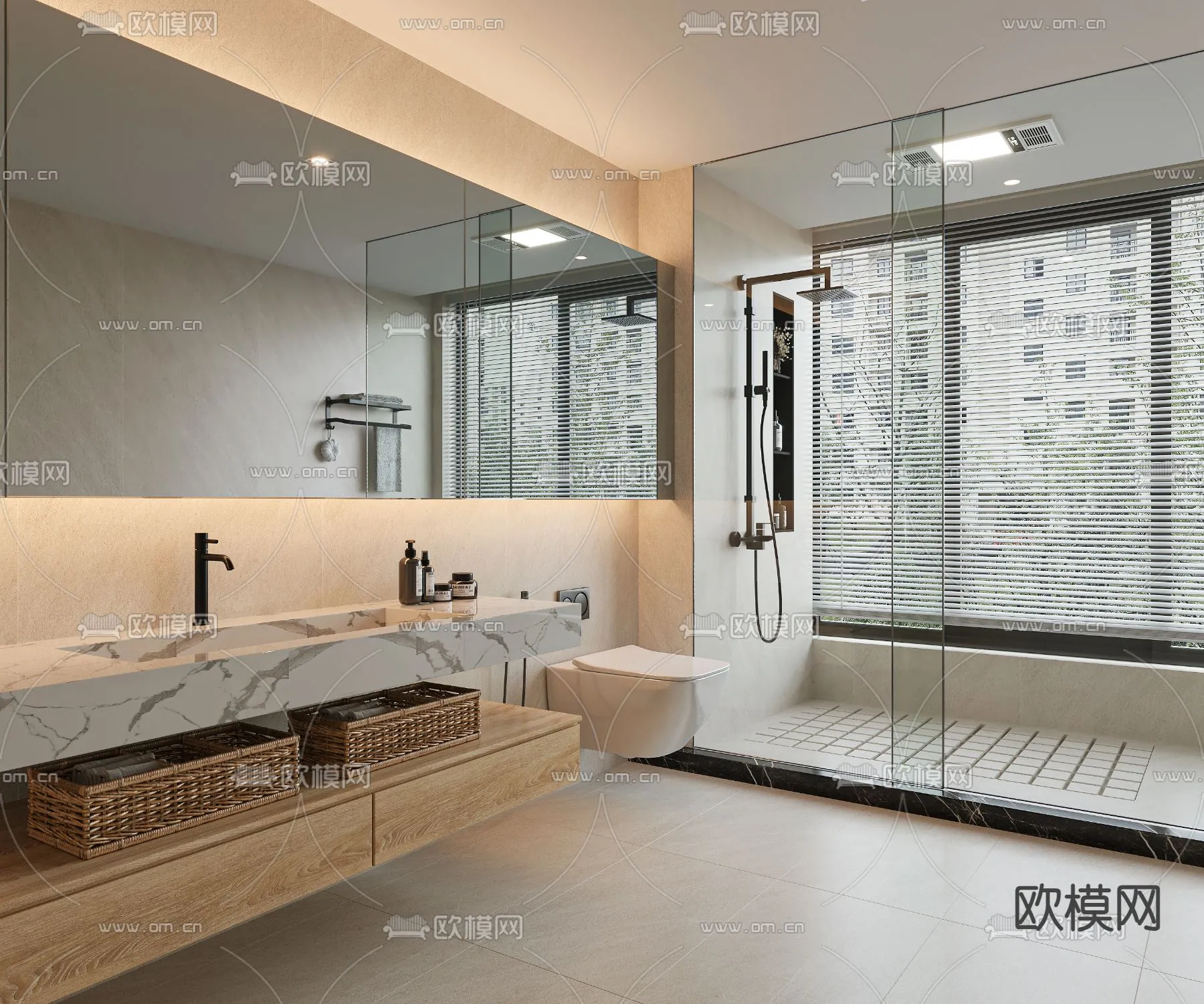 BATHROOM SETS - VRAY / CORONA - 3D MODEL - 2201