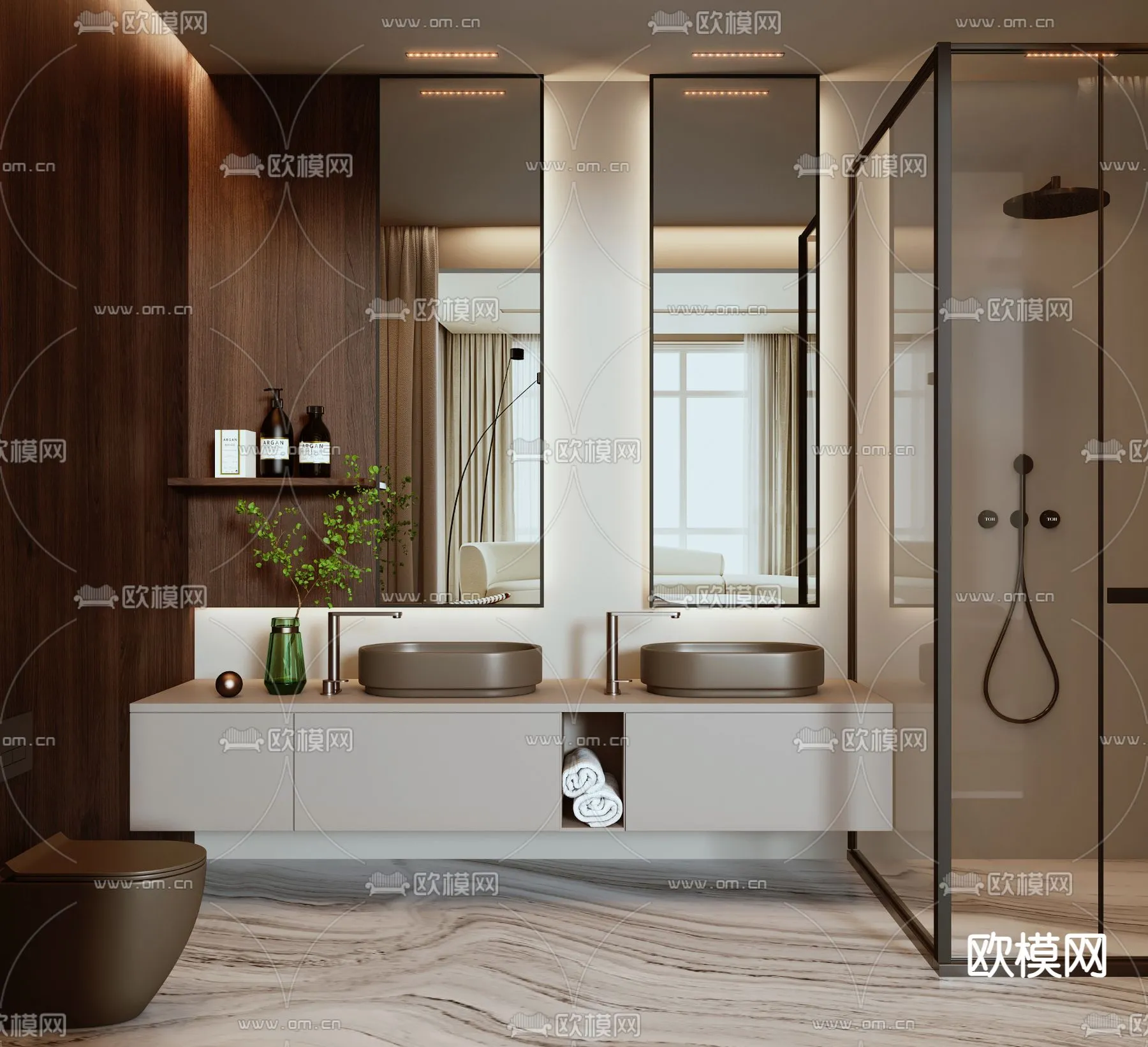 BATHROOM SETS - VRAY / CORONA - 3D MODEL - 2202