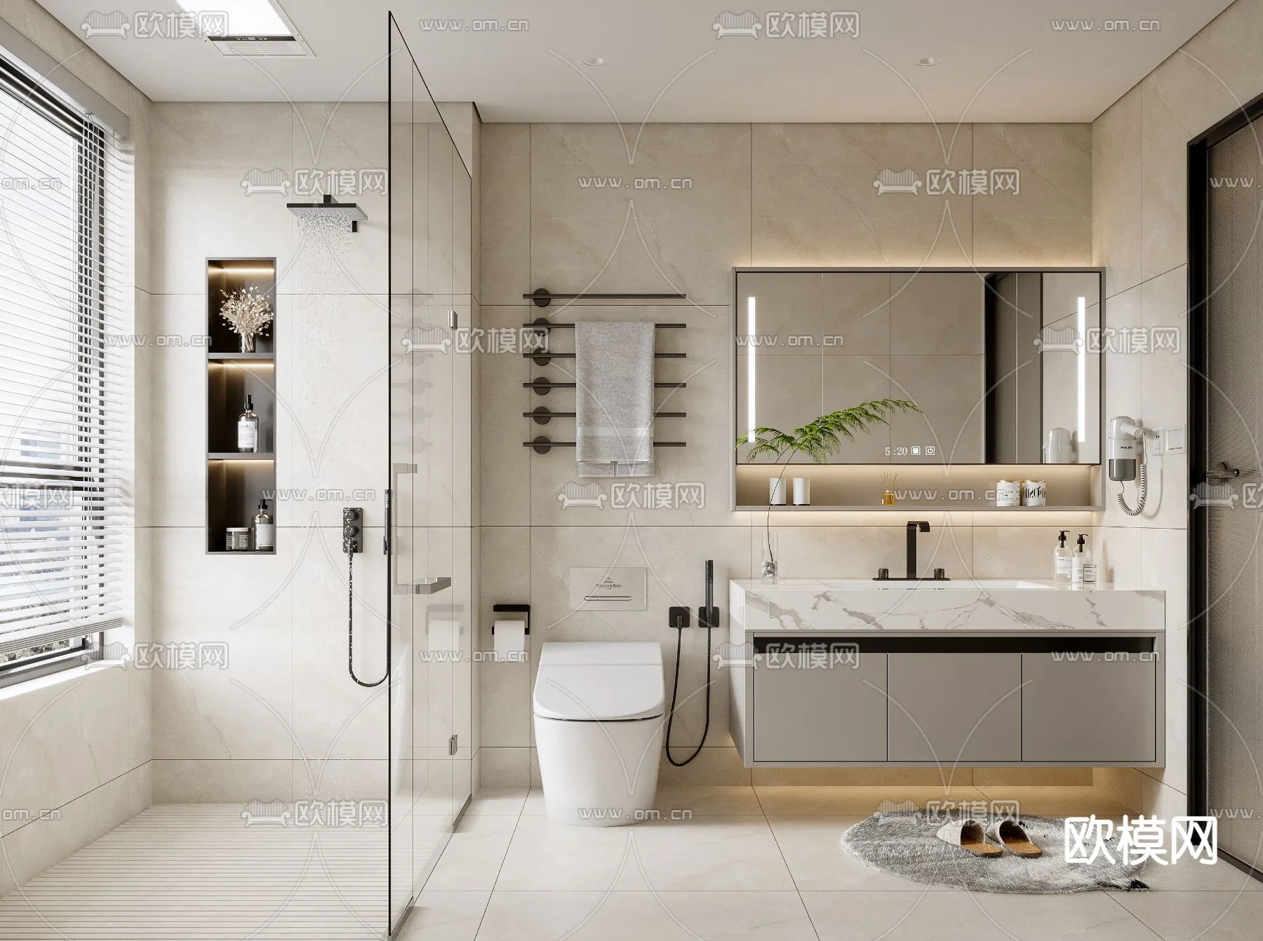 BATHROOM SETS - VRAY / CORONA - 3D MODEL - 2219