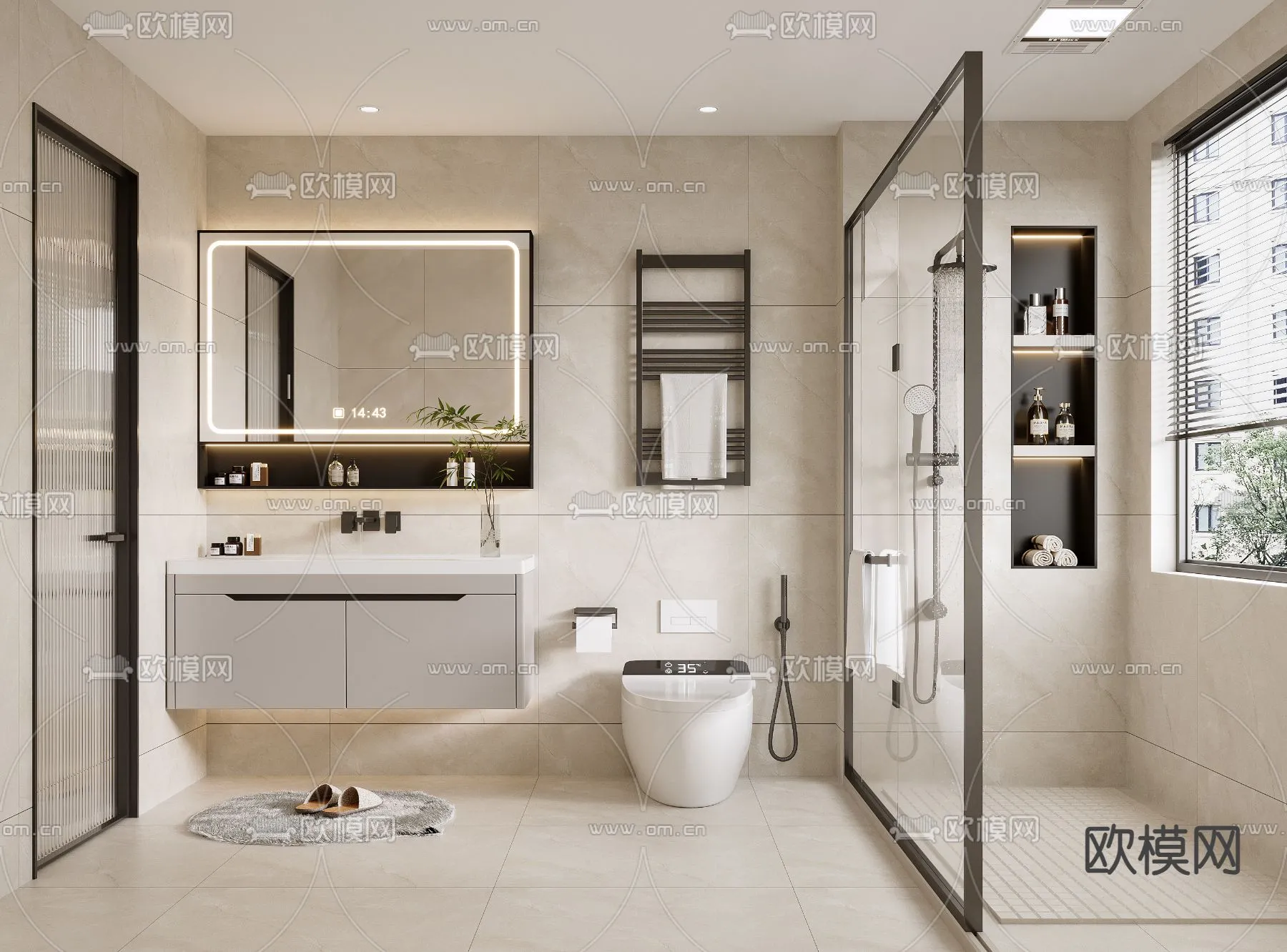 BATHROOM SETS - VRAY / CORONA - 3D MODEL - 2221