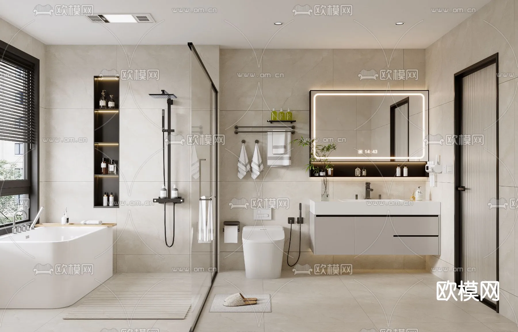 BATHROOM SETS - VRAY / CORONA - 3D MODEL - 2222