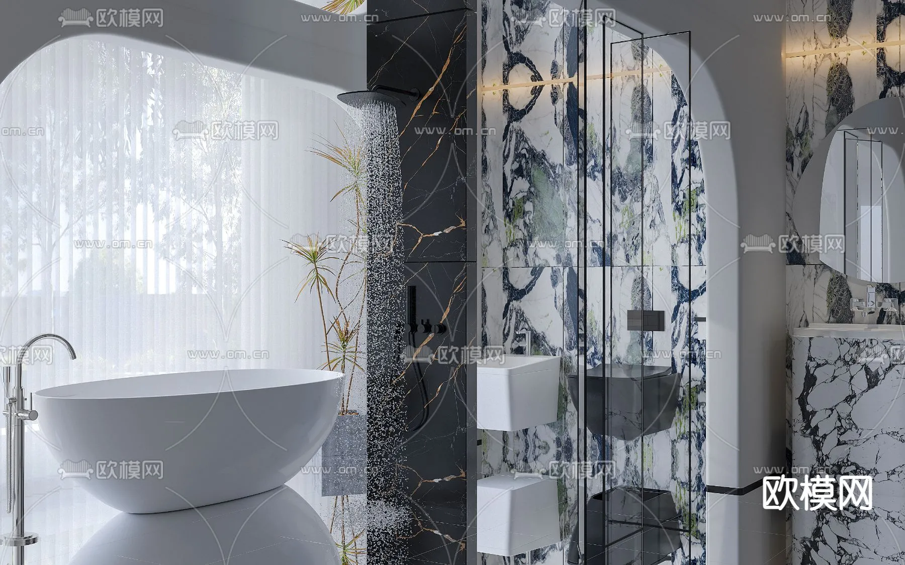 BATHROOM SETS - VRAY / CORONA - 3D MODEL - 2227