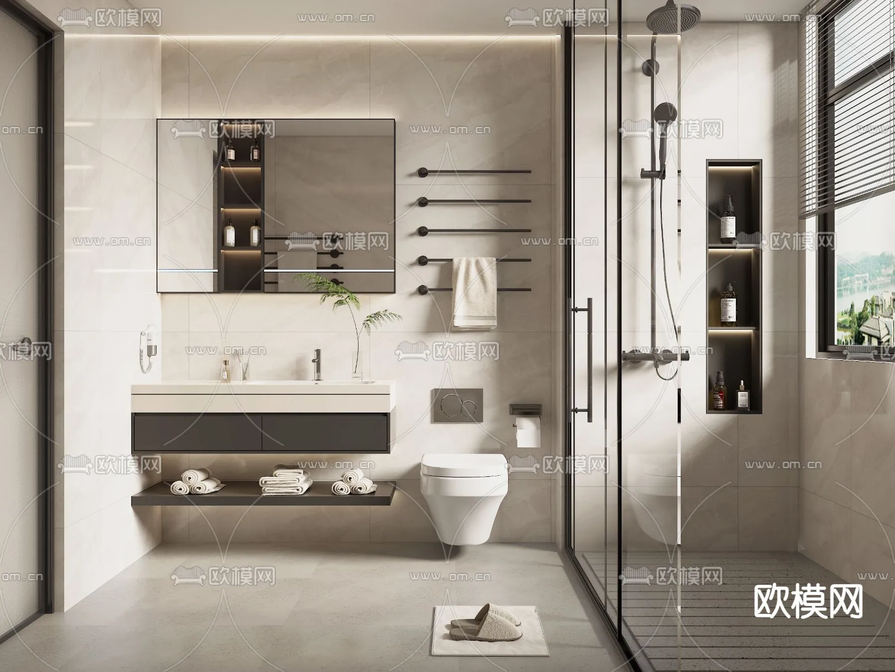 BATHROOM SETS - VRAY / CORONA - 3D MODEL - 2229