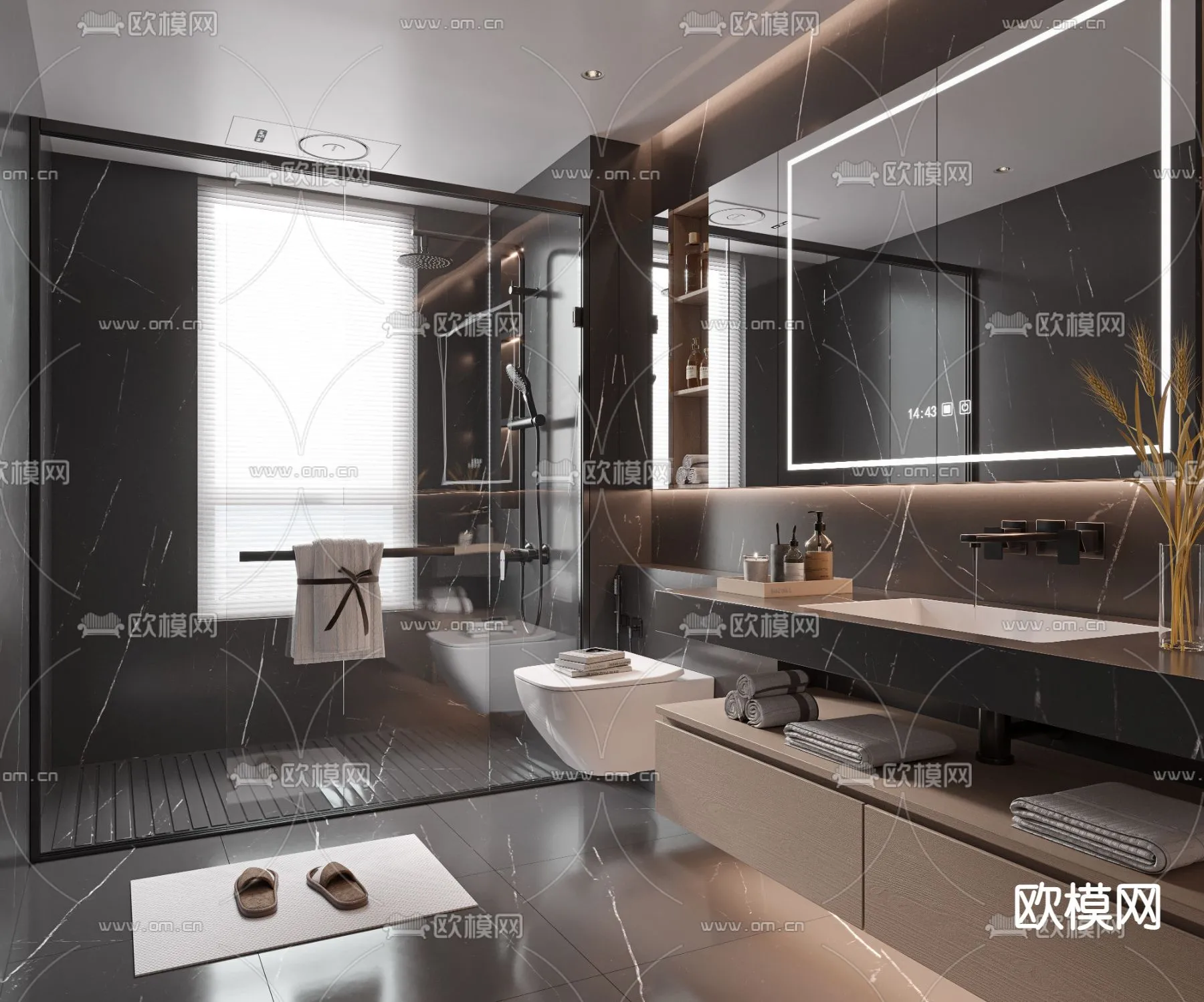 BATHROOM SETS - VRAY / CORONA - 3D MODEL - 2233