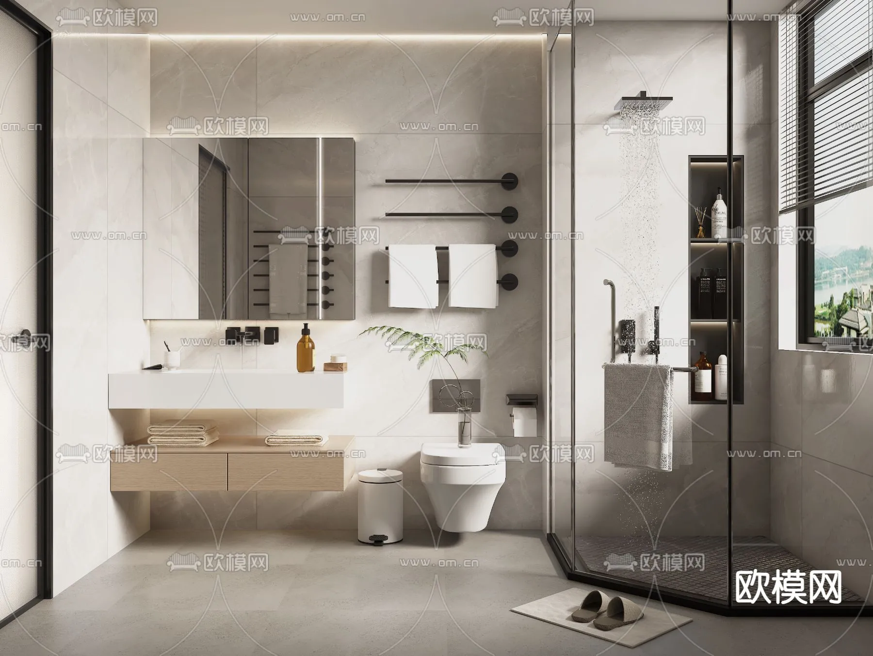 BATHROOM SETS - VRAY / CORONA - 3D MODEL - 2235