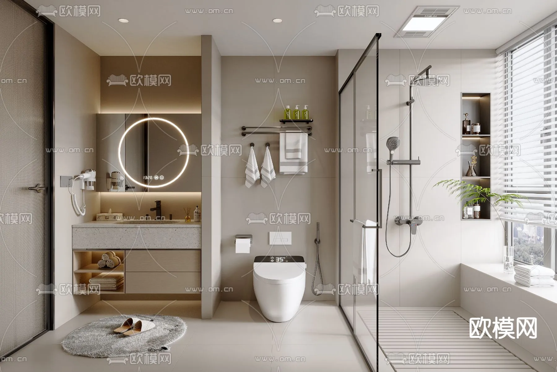 BATHROOM SETS - VRAY / CORONA - 3D MODEL - 2236
