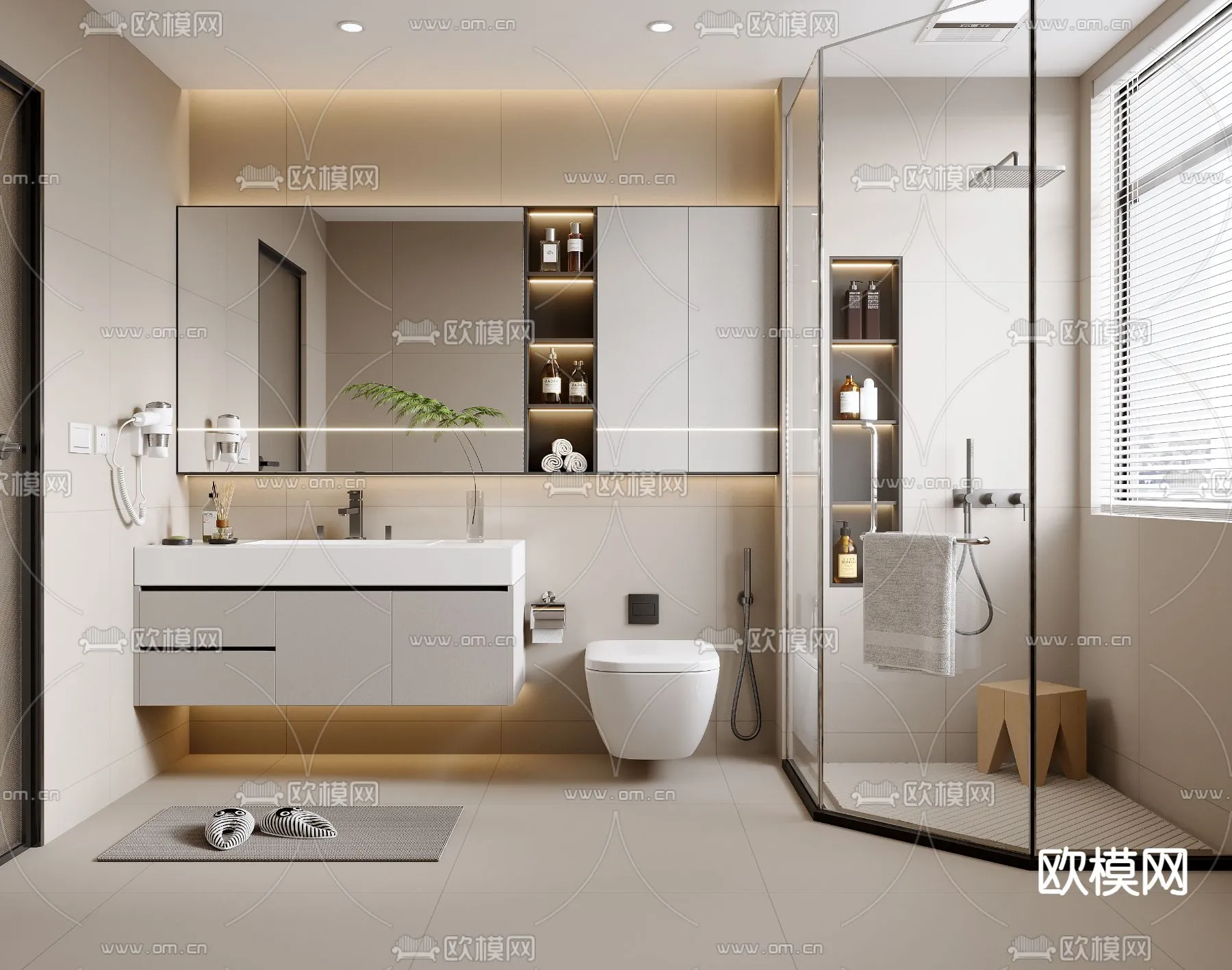 BATHROOM SETS - VRAY / CORONA - 3D MODEL - 2237