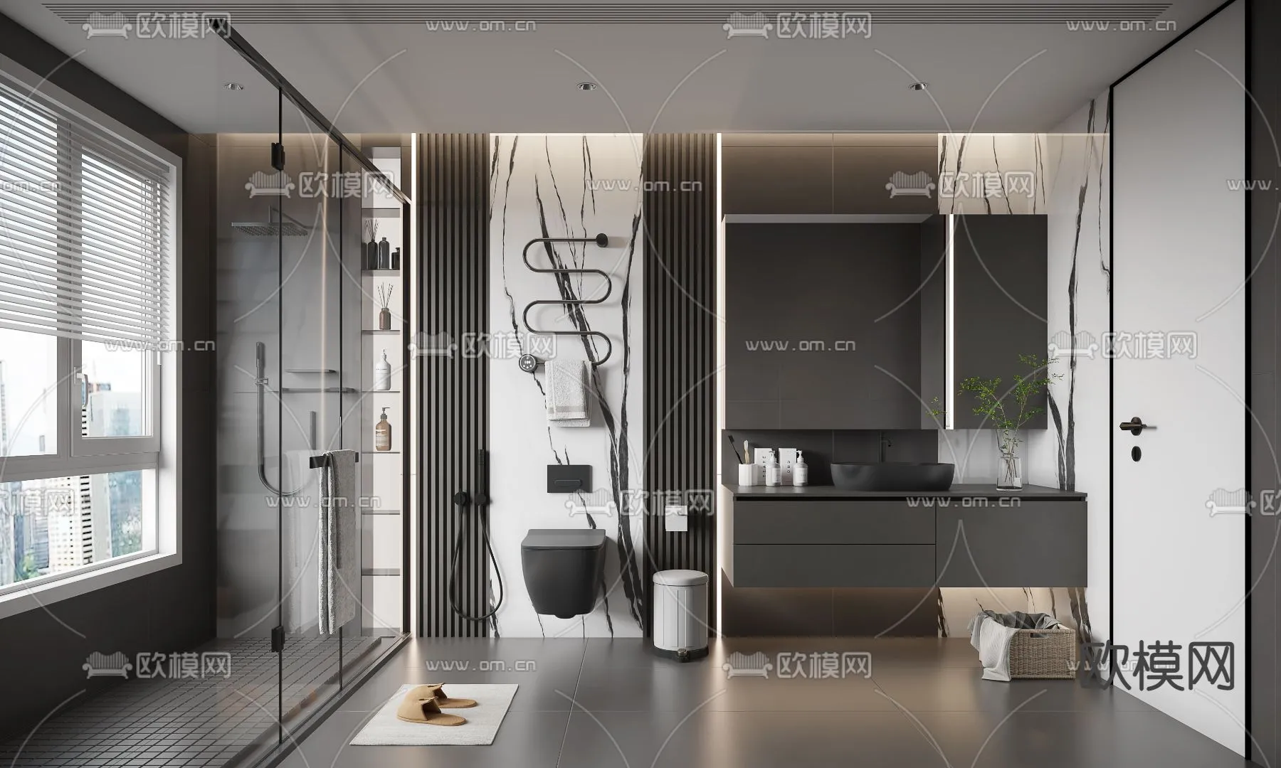 BATHROOM SETS - VRAY / CORONA - 3D MODEL - 2241