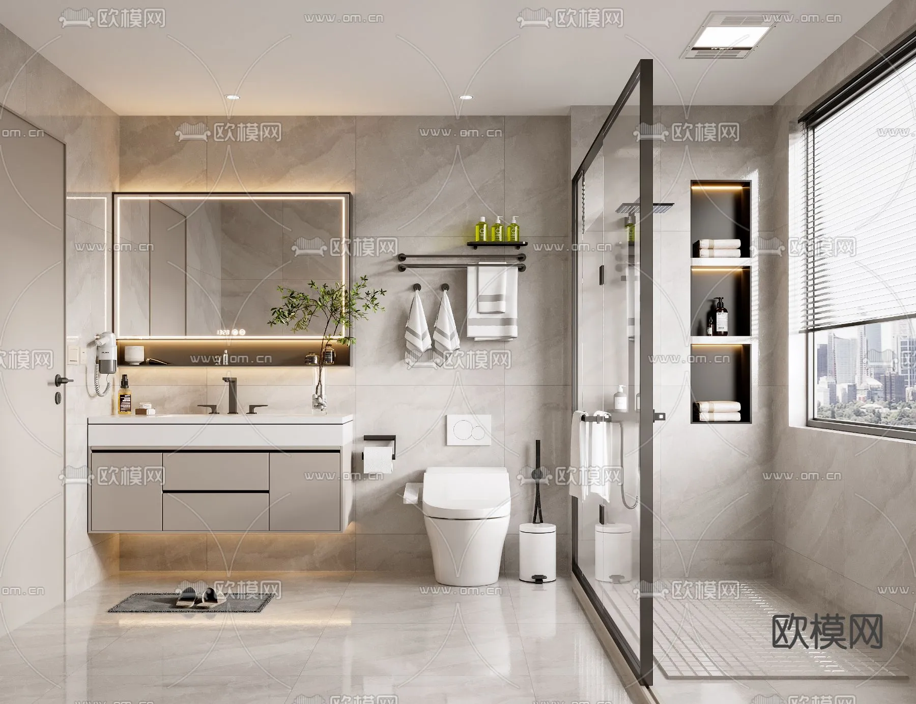 BATHROOM SETS - VRAY / CORONA - 3D MODEL - 2244