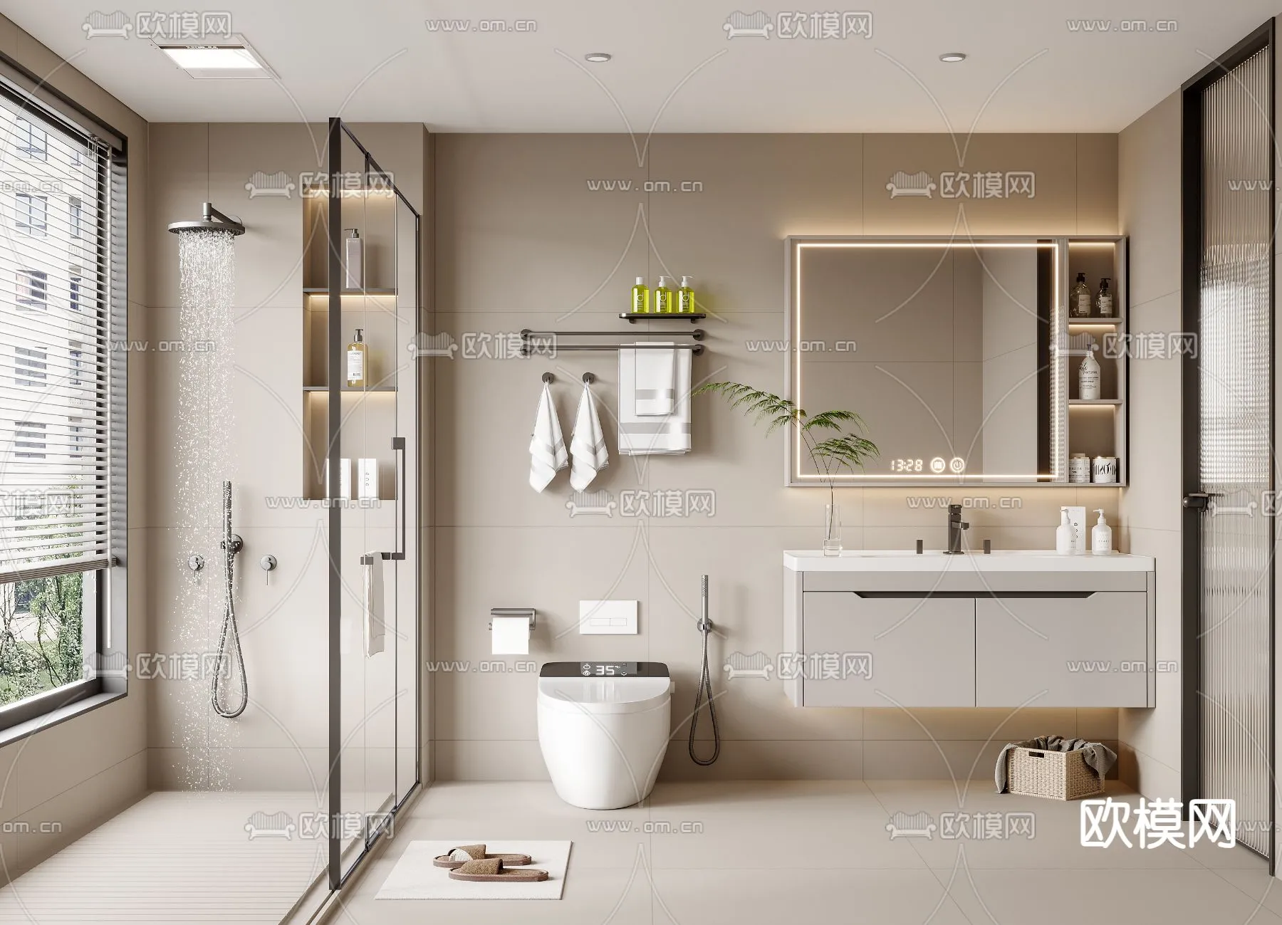 BATHROOM SETS - VRAY / CORONA - 3D MODEL - 2254