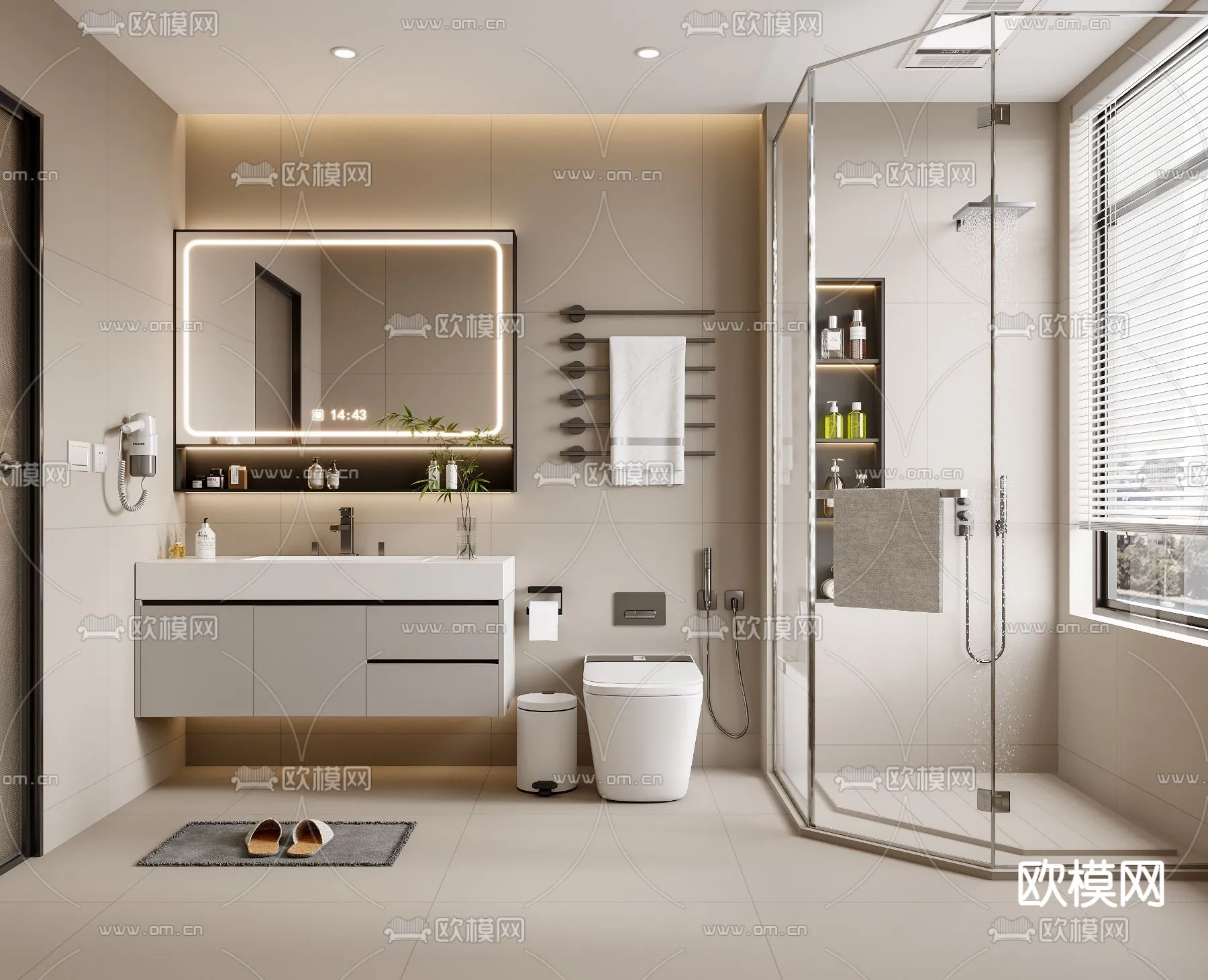 BATHROOM SETS - VRAY / CORONA - 3D MODEL - 2255
